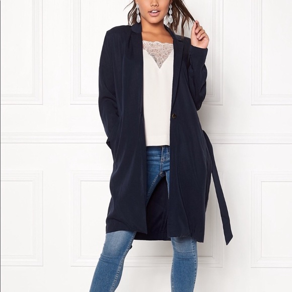 Samsoe Samsoe Black Kaya Trench Coat jacket - Picture 3 of 13